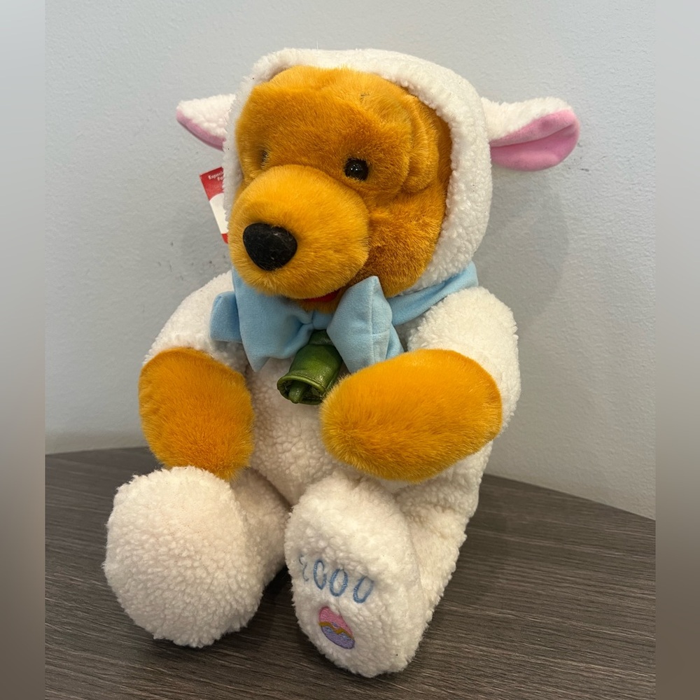 NWT Disney Vintage Lamby Pooh 13” Easter Winnie The Pooh Stuffed Plush - Picture 3 of 9